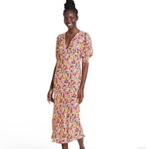 RIXO for target floral puff sleeve dress